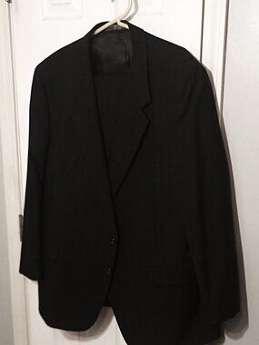 Mappelli de Milano Men Black 2 Piece Suit  48R